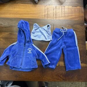 American Girl of Today VELOUR SWEAT SUIT blue outfit 18" Doll Athletics set AG
